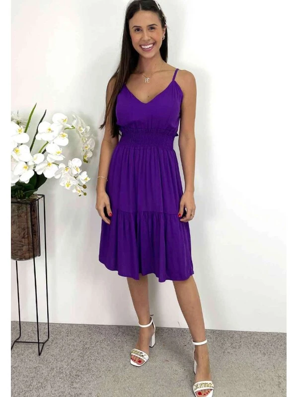 VESTIDO CURTO DE ALÇAS - COSH JEANS - Roxo