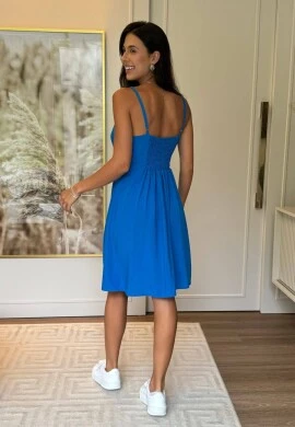 VESTIDO CURTO DE ALCINHA - COSH JEANS - Azul