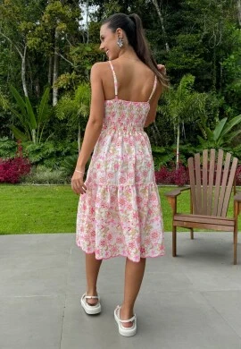 VESTIDO CURTO FEMININO LAISE - COSH JEANS - Rosa