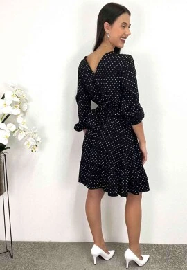 VESTIDO CURTO MANGA LONGA  COSH JEANS - Poa