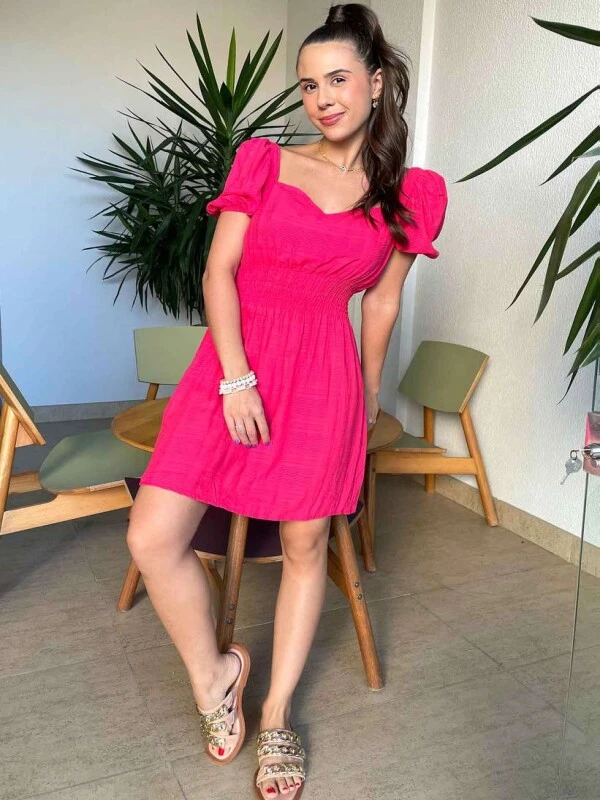 VESTIDO CURTO NEGA RIO - COSH JEANS - Pink