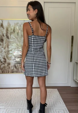 VESTIDO DE TWEED BETINA - COSH JEANS - Preto