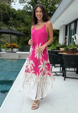 VESTIDO ESTAMPADO - COSH JEANS - Rosa