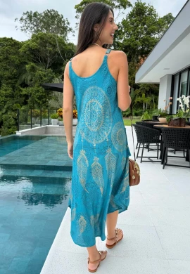 VESTIDO ESTAMPADO - COSH JEANS - Verde