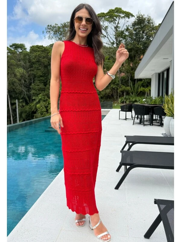 VESTIDO FEMININO CASSIAN - COSH JEANS - Vermelho
