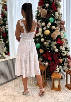 VESTIDO FEMININO CURTO LAISE - COSH JEANS - Branco