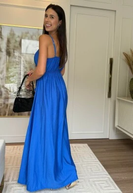 VESTIDO FEMININO DE ALCINHAS - COSH JEANS - Azul