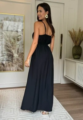 VESTIDO FEMININO DE ALCINHAS - COSH JEANS - Preto