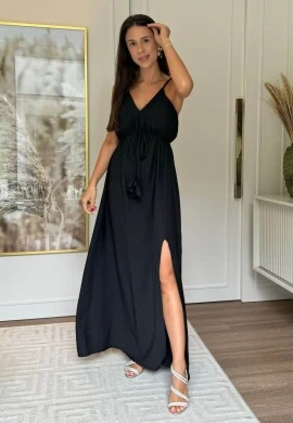 VESTIDO FEMININO DE ALCINHAS - COSH JEANS - Preto