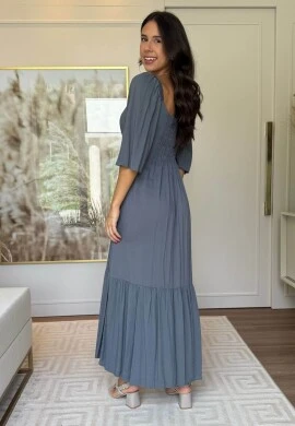 VESTIDO FEMININO PRINCESA - COSH - Cinza
