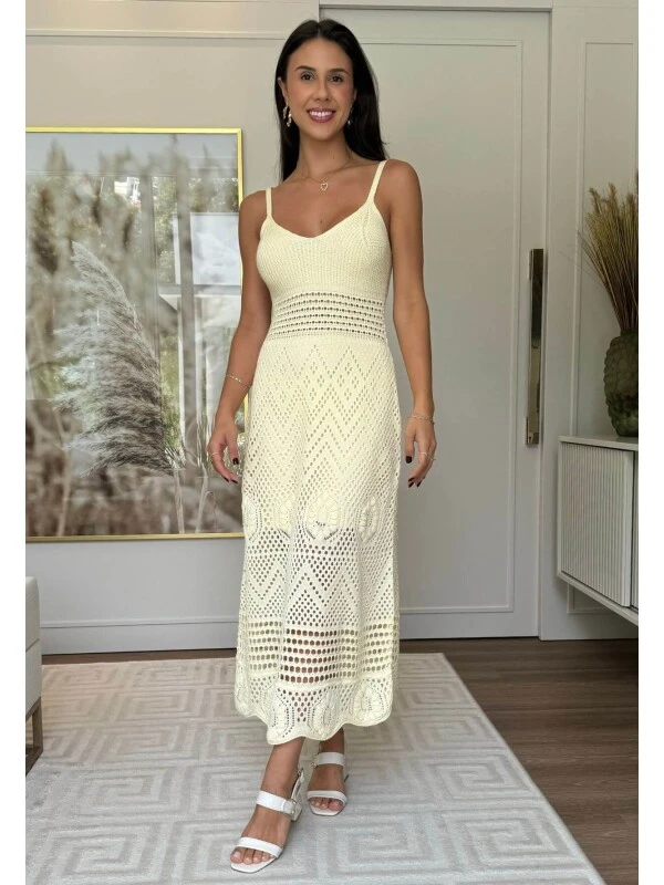 VESTIDO FEMININO SABRINA - COSH JEANS - Amarelo