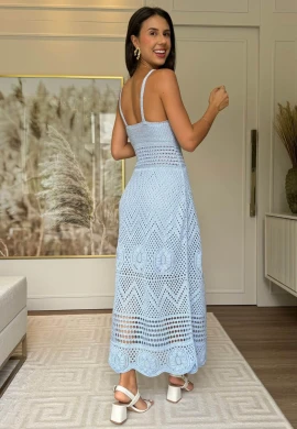 VESTIDO FEMININO SABRINA - COSH JEANS - Azul
