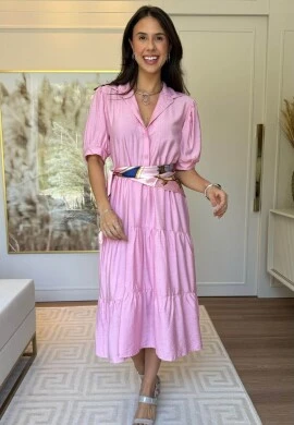 VESTIDO FEMININO TAMARA - COSH JEANS - Rosa