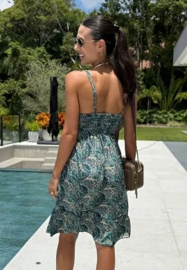 VESTIDO INDIANO KALI CURTO - COSH JEANS - Verde