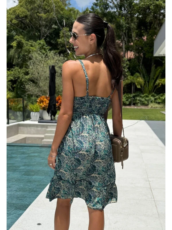 VESTIDO INDIANO KALI CURTO - COSH JEANS - Verde