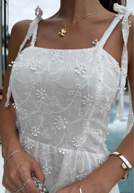 VESTIDO LAISSA FLORAL - COSH JEANS - Branco