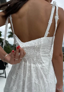 VESTIDO LAISSA FLORAL - COSH JEANS - Branco