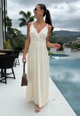 VESTIDO LAIZE OFF - COSH JEANS - Off white