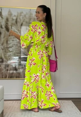 VESTIDO LASTEX CINTURA ESTAMPADO - COSH JEANS - Lima