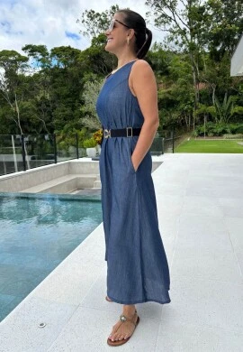 VESTIDO LONGO ELIANA - COSH JEANS - Jeans