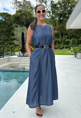 VESTIDO LONGO ELIANA - COSH JEANS - Jeans