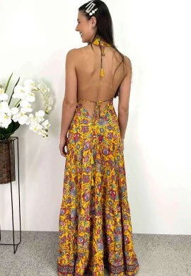 VESTIDO LONGO PRAIANO - COSH JEANS - Amarelo