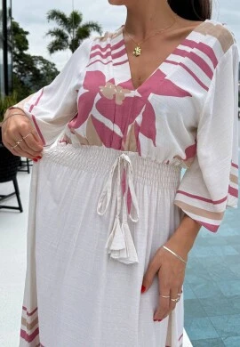 VESTIDO MARCELI - COSH JEANS - Rosa estampado