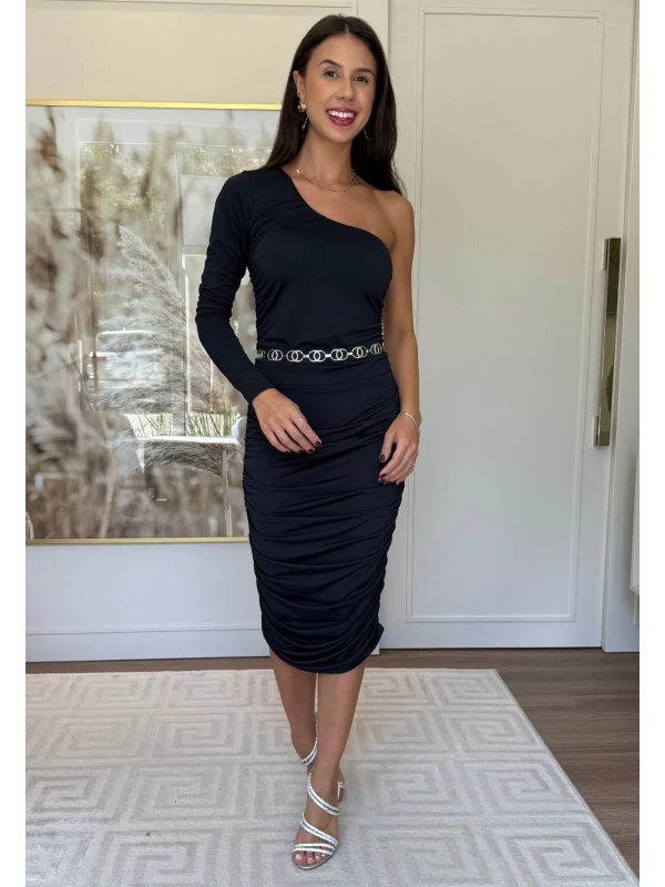 VESTIDO MULA MANCA ALANA - COSH JEANS - Preto