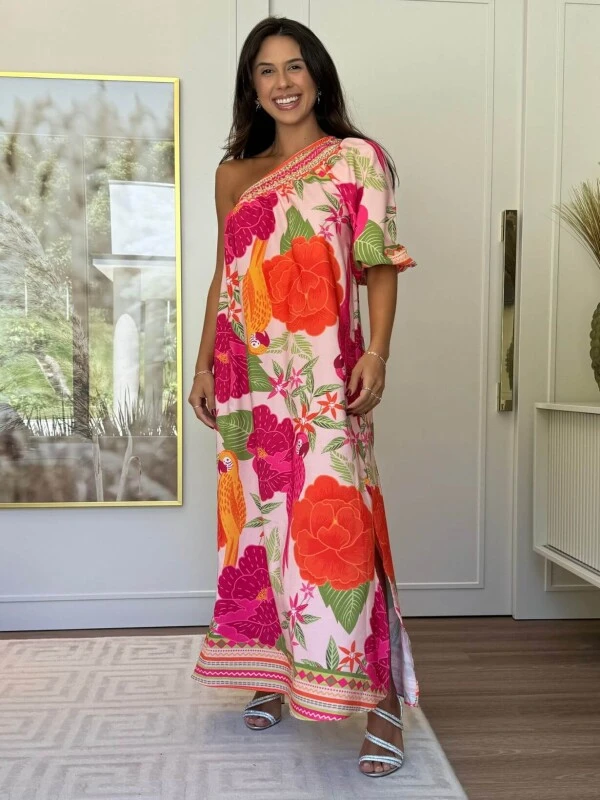 VESTIDO OMBRO SÓ - COSH JEANS - Rosa
