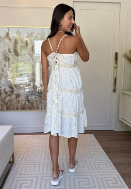 VESTIDO PLUS SIZE LARISSA - COSH JEANS - Off white