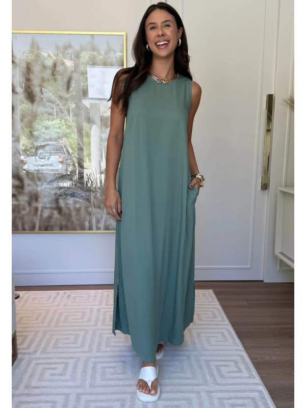 VESTIDO PLUS SIZE LAURA - COSH JEANS - Verde