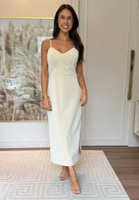VESTIDO PU AURORA - COSH JEANS - Off white