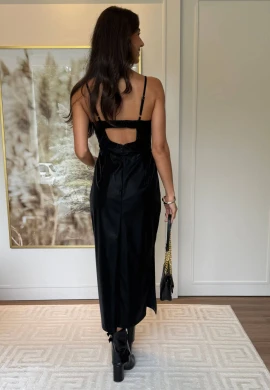 VESTIDO PU AURORA - COSH JEANS - Preto