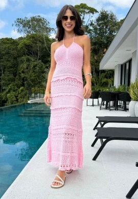 VESTIDO RENDADO CORALIS - COSH JEANS - Rosa