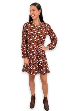 VESTIDO SOLTO ANIMAL PRINT  COSH JEANS - Onça