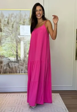 VESTIDO SOLTO LONGO - COSH JEANS - Pink
