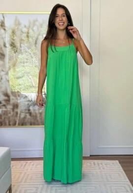 VESTIDO SOLTO LONGO - COSH JEANS - Verde