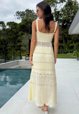 VESTIDO TRICO EMANUELE - COSH JEANS - Amarelo