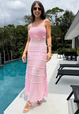 VESTIDO TRICO EMANUELE - COSH JEANS - Rosa