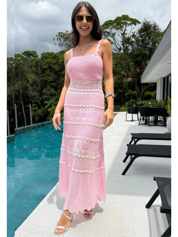 VESTIDO TRICO EMANUELE - COSH JEANS - Rosa