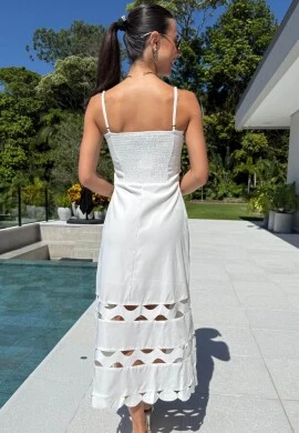 VESTIDO VIRGINIA VAZADO - COSH JEANS - Branco