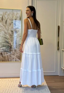 VESTIDO VISCOLINHO FEMININO - COSH JEANS - Branco