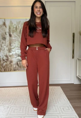 WIDE MOLETOM NADIA - COSH JEANS - Argila