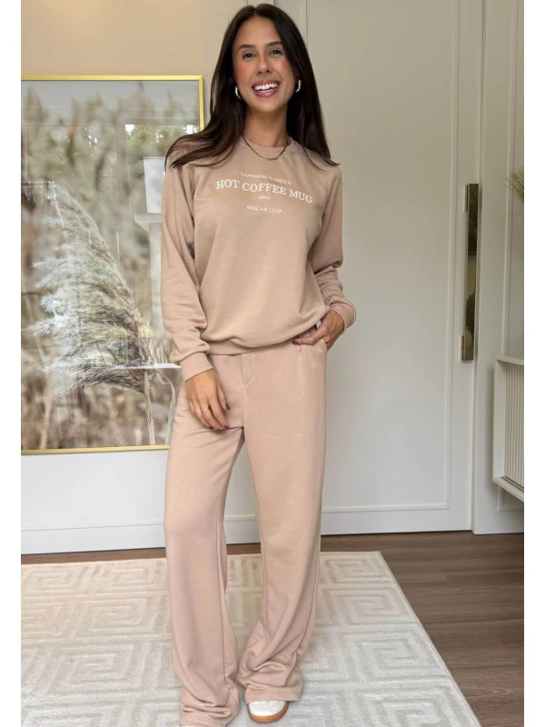 WIDE MOLETOM NADIA - COSH JEANS - Bege